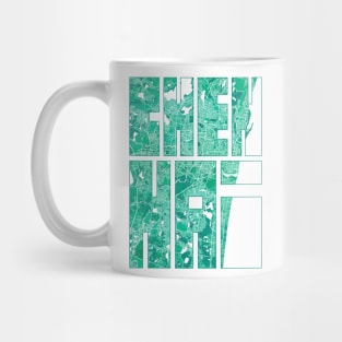 Chennai, India City Map Typography - Watercolor Mug